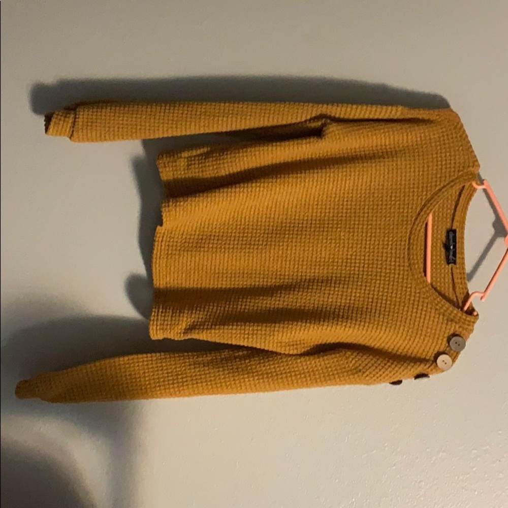 Mustard Waffle Top